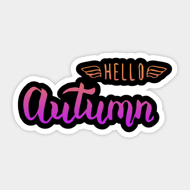 Hello autumn Sticker by richercollections